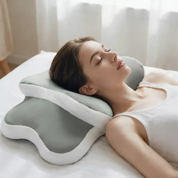 neck support pillow, ergonomic pillow, memory foam pillow, cervical pillow, orthopedic pillow